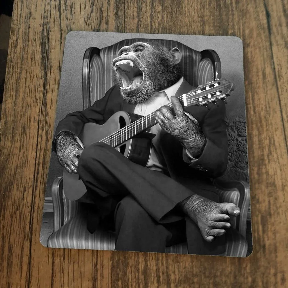 Monkey Playing Banjo Mouse Pad‎